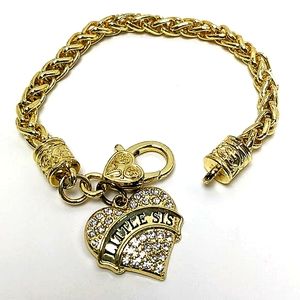 Gold "Little Sis" cubic zirconia bracelet